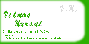 vilmos marsal business card